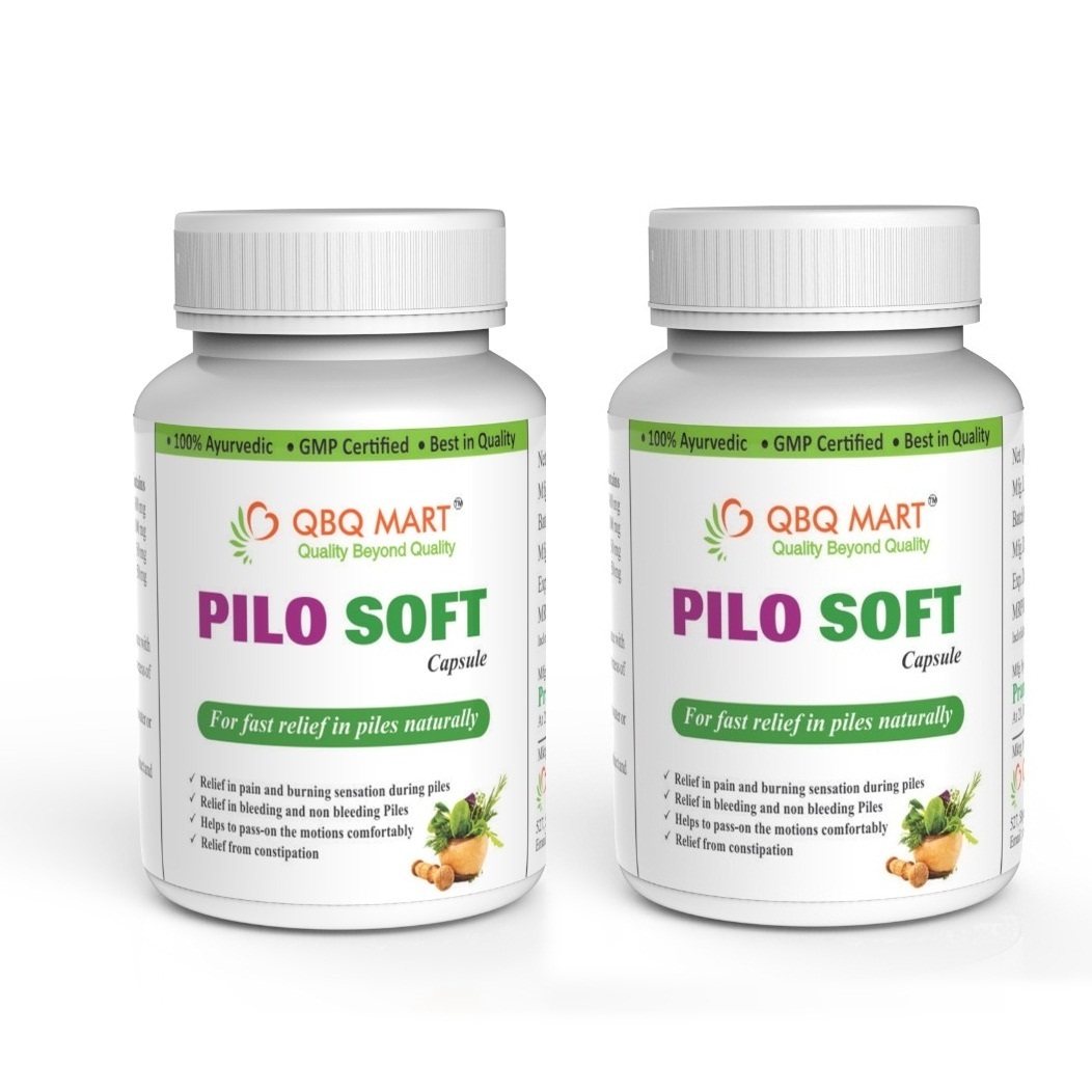 Pilo Soft Capsule Ayurvedic Medicine for Piles Fissure Fistula One month course बवासीर  पाइल्स फ़िस्सर व फिस्टुला  भगन्दर का 100% आयुर्वेदिक इलाज